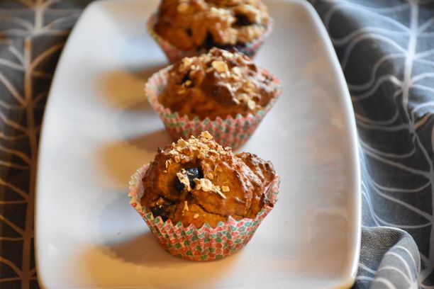 Apricot blueberry and almond muffins 